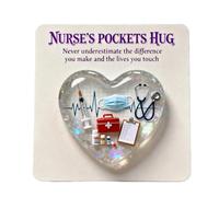 A Nurse's Pocket Hug: Carry The Thanks They Deserve, Heart Shape Stethoscope Pocket Hug Present, Never Underestimate The Difference You Make, for Warm Companionship & Excellent Medical Skills (#B)