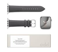 a.odd Genuine Leather Strap for Apple Watch Series 1-11 SE Ultra 1/2, 38mm 40mm 41mm 42mm 44mm 45mm 46mm 49mm (Burnt Charcoal, M [38/40/41/42mm])