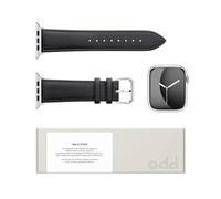 a.odd Genuine Leather Strap for Apple Watch Series 1-11 SE Ultra 1/2, 38mm 40mm 41mm 42mm 44mm 45mm 46mm 49mm (Onyx Black, M [38/40/41/42mm])