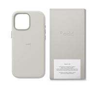 a.odd Vegan Leather Case for iPhone 15 Pro Max (6.7-Inch), Compatible with MagSafe, Soft-Touch Cover with Microfiber Suede Lining, High-Performance Magnets, Slim Camera Protection, (Moon Grey)