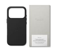 a.odd Vegan Leather Case for iPhone 17 Pro Max (6.9-Inch), Compatible with MagSafe, Soft-Touch Cover with Microfiber Suede Lining, High-Performance Magnets, Slim Camera Protection, (Bone Black)