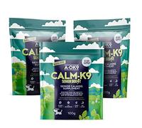 A-OK9 Calm-K9 Senior Boost Calming Supplement for Older Dogs - 3 x 100g Pouch - Aids Anxiety, Stress or Barking Troubles - Natural Ingredients to Support Brain Function - For All Breeds Aged 7+