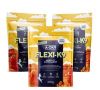 A-OK9 Flexi-K9 Hip and Joint Supplement for Dogs - 3 x 200g Pouch - For Stiffness or Mobility Issues - Improves Antioxidant and Anti-Inflamitory Processes - Natural Ingredients - All Ages & Breeds