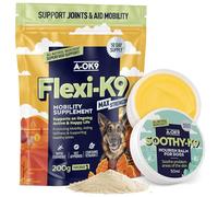 A-OK9 Flexi-K9 Joint Supplement + Soothy Paw & Nose Balm for Dogs | Mobility, Stiffness & Paw Care Support | Natural Joint Superfoods & Lick-Safe Moisturising Balm | All Breeds & Ages