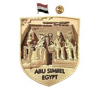 A-ONE 2 PCS Pack-Abu Simbel Shirne Applique+ Egypt Flag Patch, Egypt Landmark, Aesthetic Patches, Country Patch, Cultural Gift Badges NO.293P