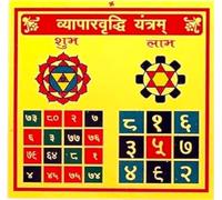A One Brass Vyapaar Vridhi Yantra (3x3 Inches) | Spiritual Prosperity and Protection | Energized with Sacred Gangajal and Mantras by Guru Ji |1 Pcs