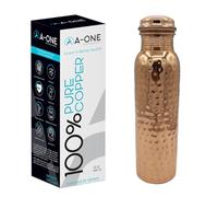 A-ONE Copper Water Bottle - 32oz | A Hammered Pure Ayurvedic Copper Bottle for Drinking | Health Benefits Immediately (Hammered)