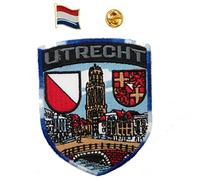 A-ONE Holland Pin Badge + Netherlands Utrecht Landmark Patch, Patriotic Flag Patch, Travel Gift, 3D Tactical Patch for Clothes, Vest, Jacket No.115P