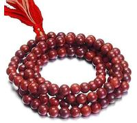 A One Lab Certified Report India Wooden Handmade Chandan Mala Prayer 108 Beads for Pooja & Wearing Daily.(Lab Report Included)