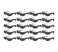 (A, One size) 20Pcs Solar Eclipse Glasses Filter Harmful Light Eyes Protection Paper Frame Glasses for Solar Eclipse Viewing ISO 12312-2 Certified