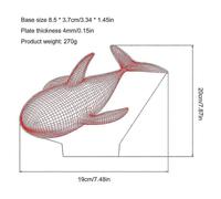 (A, One size) 3D Whale Night Light Colorful Lights 3D Creative Design Room Decor Room Decor Desk Lamp Night Light For Kids Gifts For Children