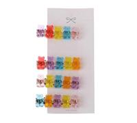 (A, One size) Assorted Color Gummy Bear Rainbow Candy Barrettes Mixed Gummy Barrette Side Clip One Word Hair Clips for Daily Wear