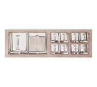 A-Organizer 2 Shelves White Matt Lacquered Oak/Glass