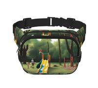a Outdoor Fun Square Double-Layer Waist Bag for Outdoor Activities Such as Sports, Travel, Hiking, Cycling