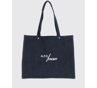A.p.c. A. P.C. x Fragment Contrast Logo Cotton Denim Tote Bag