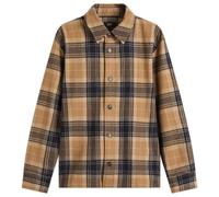 A.P.C. Men's Bobby Check Wool Overshirt Dark Navy