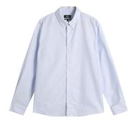 A.P.C. Men's Greg Logo Button Down Stripe Shirt Blue Small