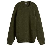 A.P.C. Men's Harris Donegal Crew Neck Jumper Dark Green