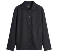 A.P.C. Men's Jeffray Wool Gabardine Shirt Jacket Marine