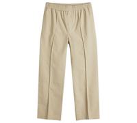 A.P.C. Men's Pieter Textured Cotton Pin Tuck Pleat Trousers Beige