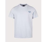 A.P.C. Mens Regular Fit Rue Madame GOTS T-Shirt - Colour: ILI Light Blue / Dark Blue - Size: XL