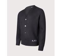 A.P.C. Mens Relaxed Fit Kenny Cardigan - Colour: LZZ Black - Size: XL
