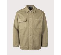 A.P.C. Mens Relaxed Fit Overshirt - Colour: KAE Gray Green - Size: Medium Medium