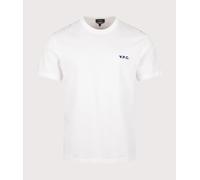 A.P.C. Mens Relaxed Fit Petit VPC Logo T-Shirt - Colour: TAE White/Dark Navy - Size: Large