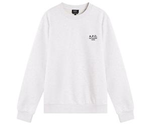 A.P.C. Men's Rue Madame Logo Crew Sweat Heather Grey/Black XL
