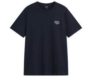 A.P.C. Men's Rue Madame Logo T-Shirt Dark Navy/Ecru Small