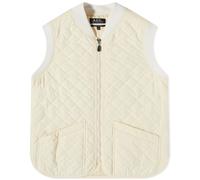 A.P.C. Men's Silas Quilted Vest Vanilla