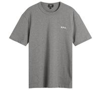 A.P.C. Men's Small VPC Logo T-Shirt Heathered Anthracite/White