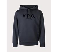 A.P.C. Mens Standard Grand VPC Hoodie - Colour: TZE Black/Silver - Size: Large