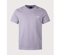 A.P.C. Mens Standard Rue Madame T-Shirt - Colour: THB Lilacs/White - Size: XL