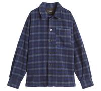 A.P.C. Men's Stanley Check Wool Overshirt Dark Navy