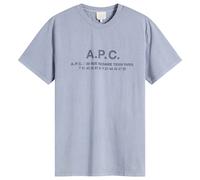 A.P.C. Men's T-Shirt Adresse Light Blue
