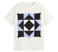 A.P.C. Men's T-Shirt Patchwork White Small