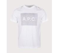 A.P.C. Mens Vignette APC T-Shirt - Colour: LAA White/Grey - Size: XL