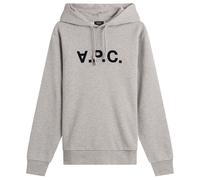 A.P.C. Men's VPC Logo Hoodie Heather Grey/Dark Navy Small