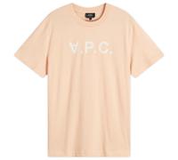 A.P.C. Men's VPC Logo T-Shirt Peach/White