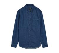 A.P.C. New Greg Embroidered Denim Shirt - Dark Blue - XL