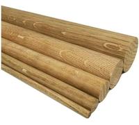 A Pack of 2 Oak Woodern Dowel Rods 35mm x 150mm Lengths with a Smooth Finish