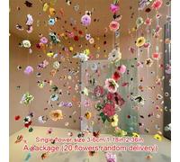 A Pack Of 20 Simulation Flowers Spring Ring Creation Photo Punch Card Curtain Petal Rain Waterfall
