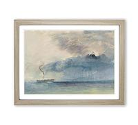 A Paddle Steamer By Joseph Mallord William Turner Classic Painting Framed Print | A2 Oak Framed Wall Art | Ready to Hang | Classic Historical Picture | Living Room Bedroom Lounge Office