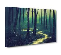 A Painted Forest Canvas Print | Gallery Wrapped 30mm Frame Wall Art | 30x20 inches | Ready to Hang | Contemporary Landscape Picture | Living Room Bedroom Lounge Office