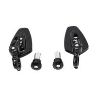 A Pair 7/8" 22mm Motorcycle Modified Rearview Handlebar Mirror Die-cast Diamond Tawny Glass Rears Views Mirrors