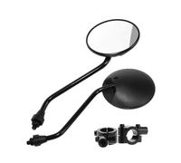 A Pair Black Motorcycle Scooter Mirrors Universal Motorbike Rear View Mirror 8mm Round Oval Convex Mirror 22 25mm Handlebar,Motorcycle Mirrors Rearview