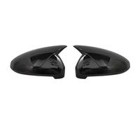 A Pair Carbon Fiber Style Black Rearview Side Mirror Cover Caps For Audi A4 B9 For Quattro For Sline A5 S5 RS5(Bright black)