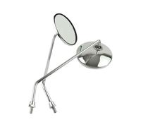 A Pair Chrome Motorcycle Scooter Mirrors Universal Motorbike Rear View Mirror 8mm Thread Round Oval Convex Mirrors Mirrors End Rearviews