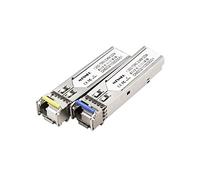 A Pair of 1.25G SFP Bidi Transceiver 1000Base-BIDI SingleMode Simplex LC Fiber Module SMF 1310nm/15500nm DDM up to 20 km for Cisco GLC-BX-D, Ubiquiti UniFi UF-SM-1G-S, Mikrotik and More (1)